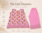 Pink Floral Girls Co-Ord Set with Lace Detail