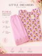Purple Floral Girls 2 Piece Dress